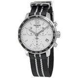 Tissot Quickster Chronograph NBA San Antonio Spurs Edition White Dial Two Tone NATO Strap Watch for Men - T095.417.17.037.07