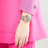 Gucci G Timeless Floral Brown Dial Brown Leather Strap Watch For Women - YA1264038