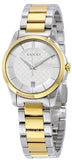Gucci G Timeless Quartz Silver Dial Two Tone Steel Strap Watch For Women - YA126531