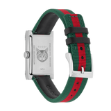 Gucci G-Frame Mother of Pearl Dial Two Tone Nylon Strap Watch For Women - YA147404