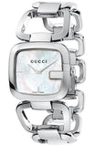 Gucci G-Class Mother of Pearl Dial Silver Steel Strap Watch For Women - YA125404