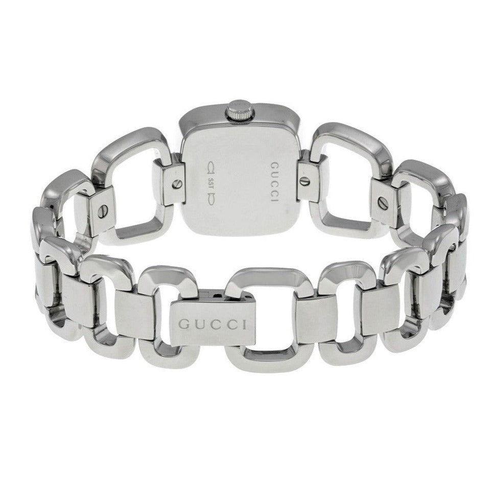 Gucci G Gucci Black Dial Silver Steel Strap Watch For Women - YA125510