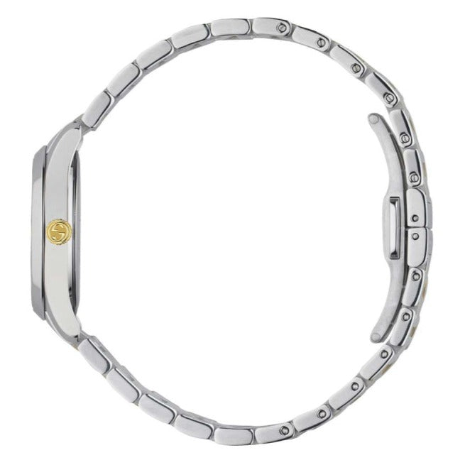 Gucci G Timeless Quartz Silver Dial Two Tone Steel Strap Watch For Women - YA126596
