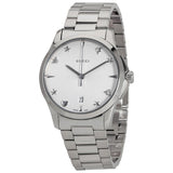 Gucci G Timeless Silver Dial Silver Steel Strap Watch For Women - YA1264028
