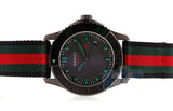 Gucci G Timeless Sport Black Dial Two Tone NATO Strap Watch For Men - YA126229