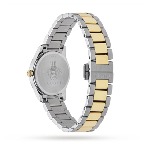 Gucci G Timeless Quartz Diamonds Silver Dial Two Tone Steel Strap Watch For Women - YA1265016
