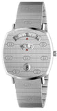 Gucci Grip Quartz Silver Dial Silver Steel Strap Watch For Women - YA157401