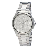 Gucci G Timeless Quartz Silver Dial Silver Steel Strap Watch For Women - YA126459