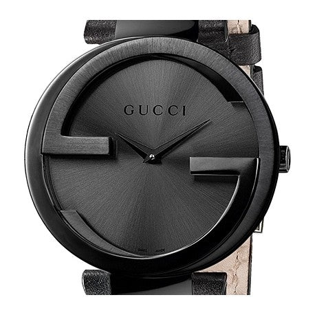 Gucci Interlocking G Black Dial Watch For Women - YA133302