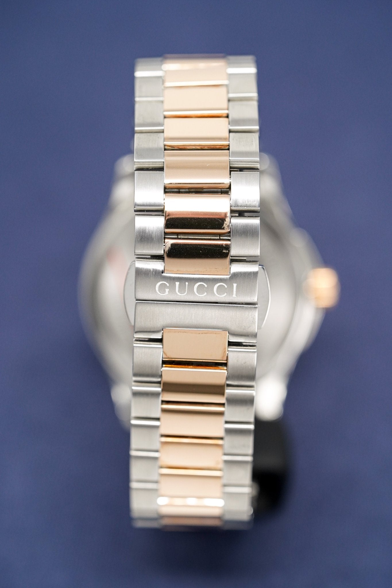 Gucci G Timeless Grey Dial Two Tone Steel Strap Watch For Men - YA126446