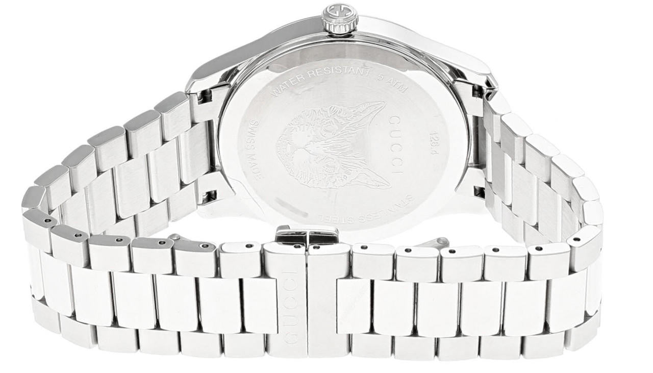 Gucci G Timeless Quartz Mother of Pearl Pink Dial Silver Steel Strap Watch for Women - YA1264166