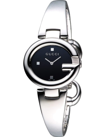Gucci Guccisima Quartz Black Dial Silver Steel Strap Watch For Women - YA134501