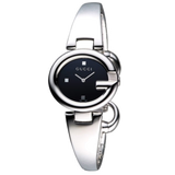 Gucci Guccisima Quartz Black Dial Silver Steel Strap Watch For Women - YA134501