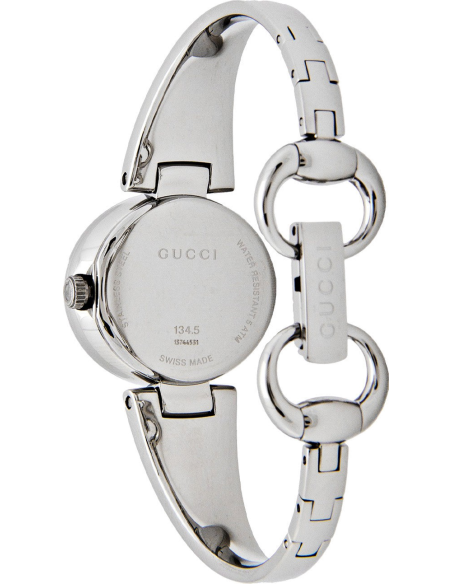 Gucci Guccissima Diamonds Mother of Pearl Dial Silver Steel Strap Watch For Women - YA134504