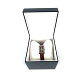 Gucci G Frame Quartz Green & Red Mother of Pearl Dial Multicolor Leather Strap Watch For Women - YA147408