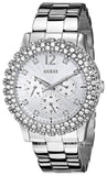 Guess Dazzler Diamonds Silver Dial Silver Steel Strap Watch for Women - W0335L1