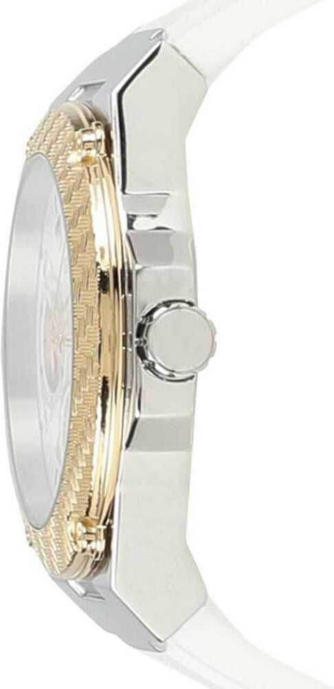 Guess Zena Analog White Dial White Rubber Strap Watch For Women - W1094L1