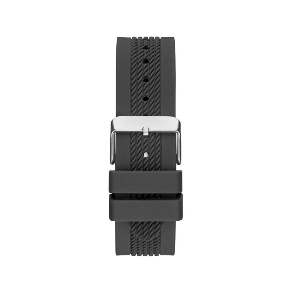 Guess Delta Black Dial Black Silicone Strap Watch for Men - GW0051G1