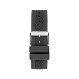 Guess Delta Black Dial Black Silicone Strap Watch for Men - GW0051G1