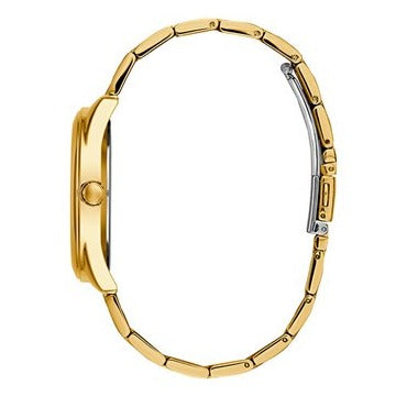 Guess G-Twist Gold Dial Gold Steel Strap Watch for Women - W1082L2