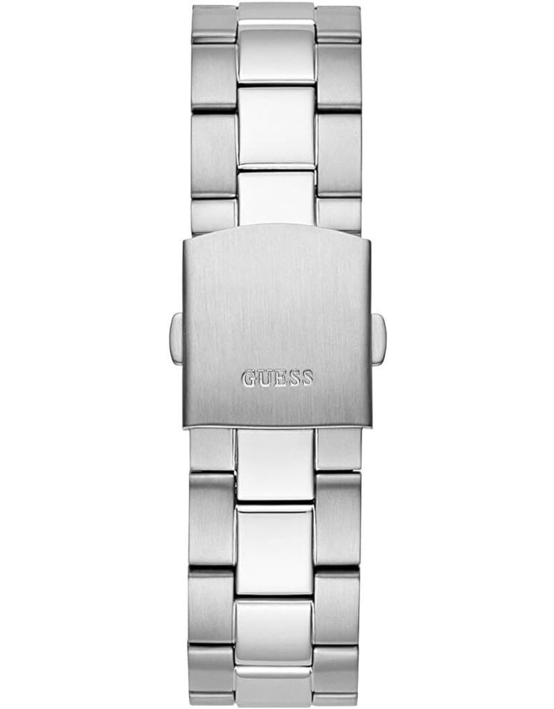 Guess Empire Quartz Black Dial Silver Steel Strap Watch For Men - GW0489G1