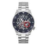 Guess Axle Multifunction Black Dial Silver Steel Strap Watch For Men - GW0488G1
