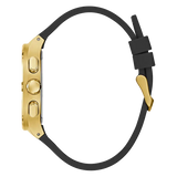 Guess Headliner Multifunction Green Dial Black Silicone Strap Watch For Men - GW0571G3