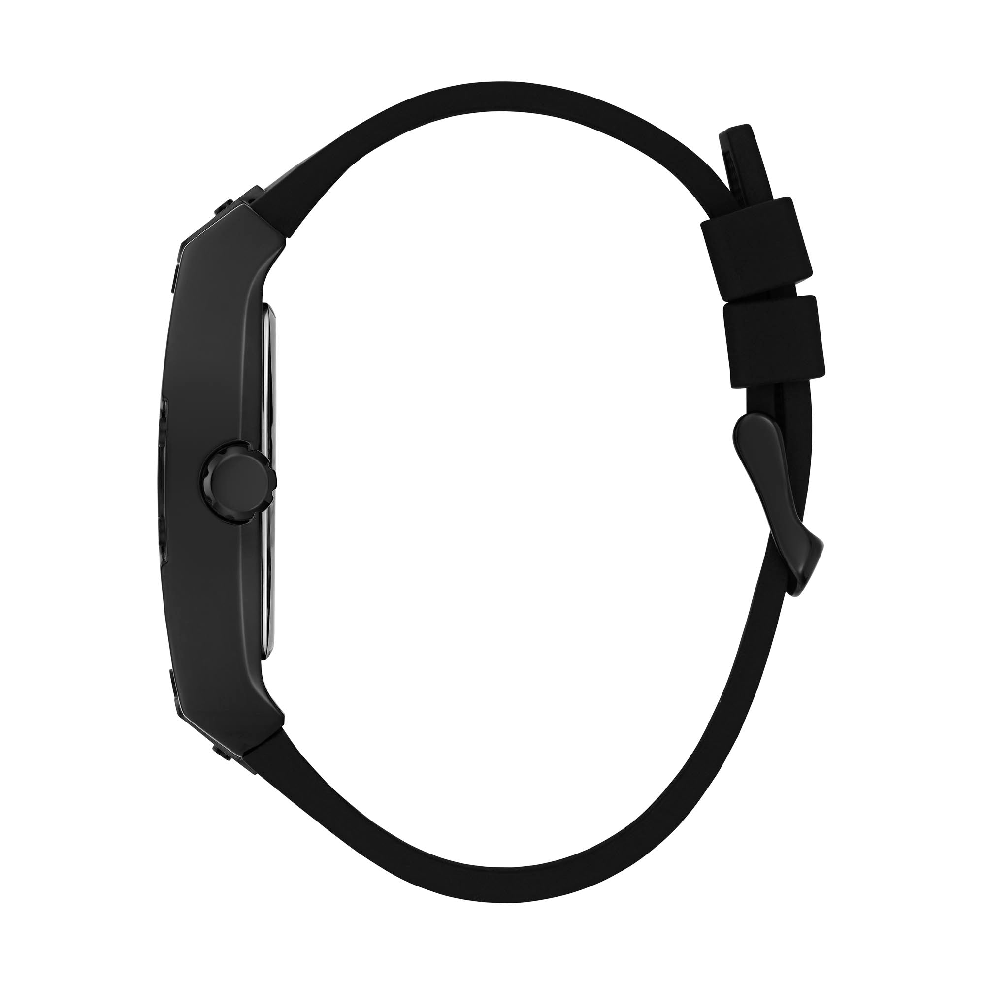 Guess Legend Analog Black Dial Black Rubber Strap Watch For Men - GW0648G1