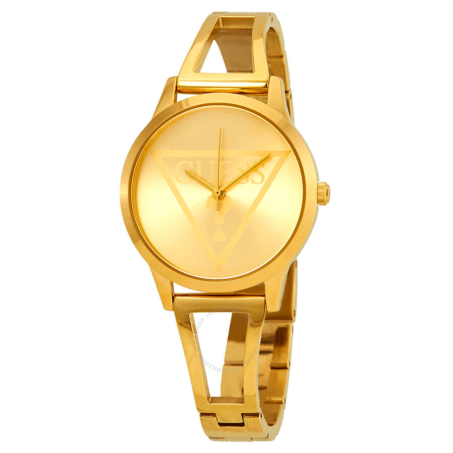 Guess Lola Quartz Gold Dial Gold Steel Strap Watch For Women - W1145L3