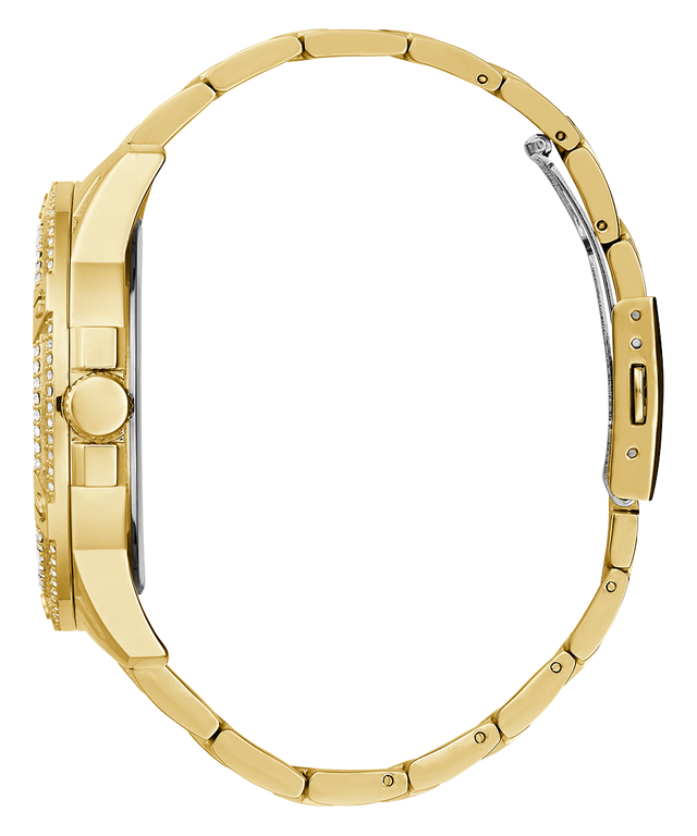 Guess Queen Quartz Gold Dial Gold Steel Strap Watch For Men - GW0497G2