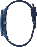 Guess Frontier Crystals Blue Dial Blue Silicon Strap Watch For Men - W1132G4