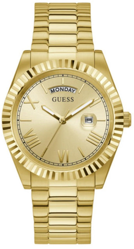Guess Connoisseur Gold Dial Gold Steel Strap Watch for Men - GW0265G2