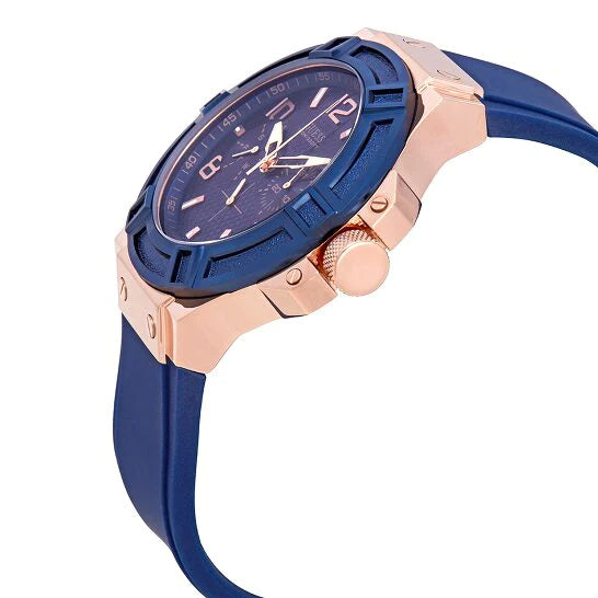 Guess Jet Setter Analog Quartz Blue Dial Blue Rubber Strap Watch For Women - W0571L1