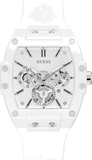 Guess Phoenix Multifunction White Dial White Rubber Strap Watch for Men - GW0203G2