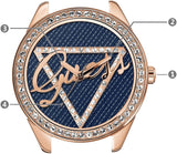 Guess Little Flirt Quartz Blue Dial Blue Leather Strap Watch For Women - W0456L6