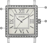 Guess Highline White Dial Silver Mesh Bracelet Watch For Women - W0826L1