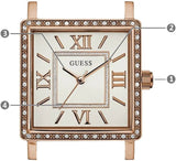Guess Highline Off White Dial Rose Gold Stainless Steel Mesh Strap Watch For Women - W0826L3