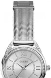 Guess Whisper Silver Dial Silver Mesh Bracelet Watch for Women - W1084L1