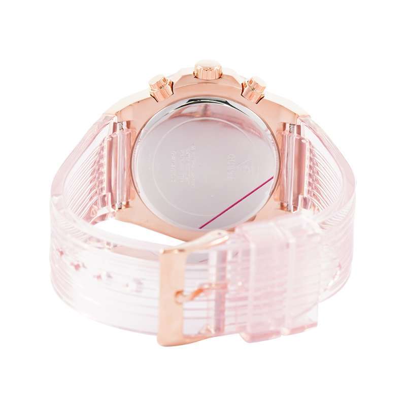 Guess Athena Rose Gold Dial Rose Gold Rubber Strap Watch for Women - GW0409L3