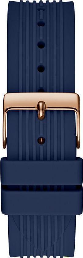 Guess Athena White Dial White Dial Blue Rubber Strap Watch For Women - GW0030L5