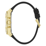 Guess Zeus Chronograph Diamonds Black Dial Black Silicone Strap Watch For Men - GW0208G2