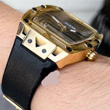 Guess Legend With Black Dial Rubber Watch For Mens - GW0500G1