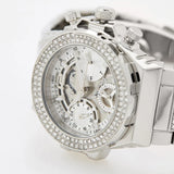 Guess Fusion Chronograph Crystals Silver Dial Silver Steel Strap Watch For Women - GW0552L1