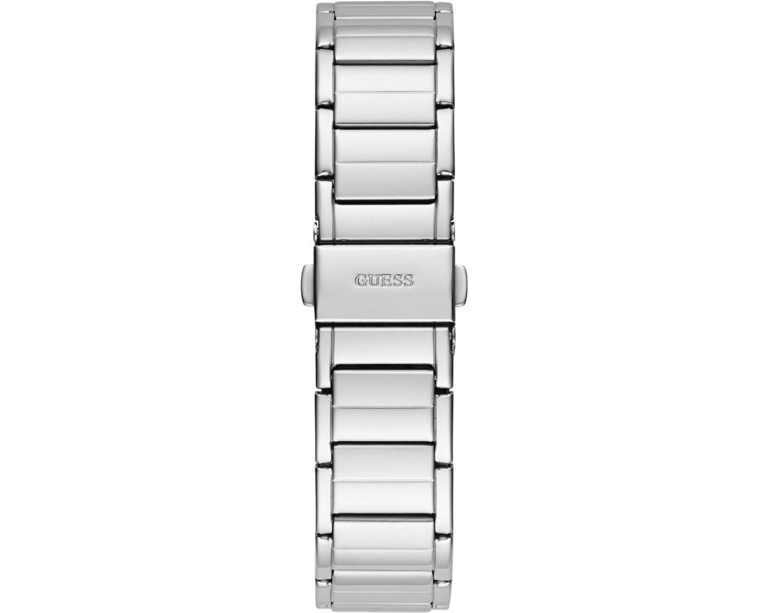 Guess Fusion Chronograph Crystals Silver Dial Silver Steel Strap Watch For Women - GW0552L1