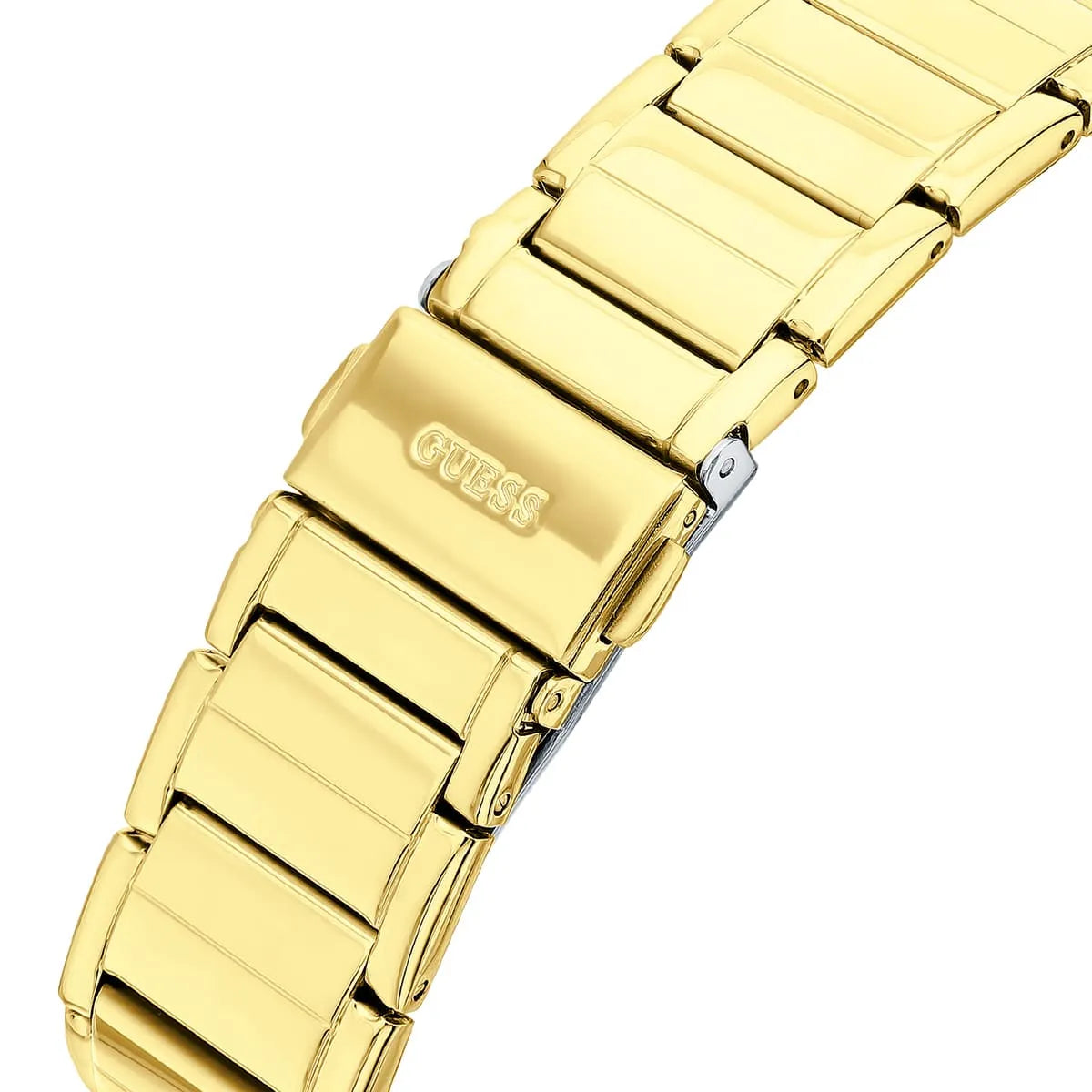 Guess Fusion Chronograph Gold Dial Gold Steel Strap Watch for Women - GW0552L2