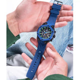 Guess Formula Multifunction Blue Dial Blue Silicone Strap Watch For Men - GW0579G3