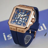 Guess Leo Chronograph Blue Dial Blue Silicone Strap Watch For Men - GW0637G3