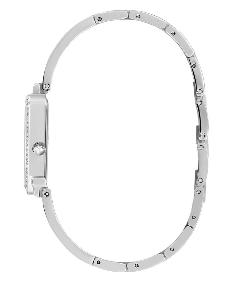 Guess Fame Quartz Crystals Silver Dial Silver Steel Strap Watch For Women - GW0644L1