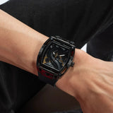 Guess Legend Analog Black Dial Black Rubber Strap Watch For Men - GW0648G1