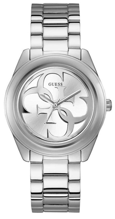 Guess G-Twist Silver Dial Silver Steel Strap Watch for Women - W1082L1